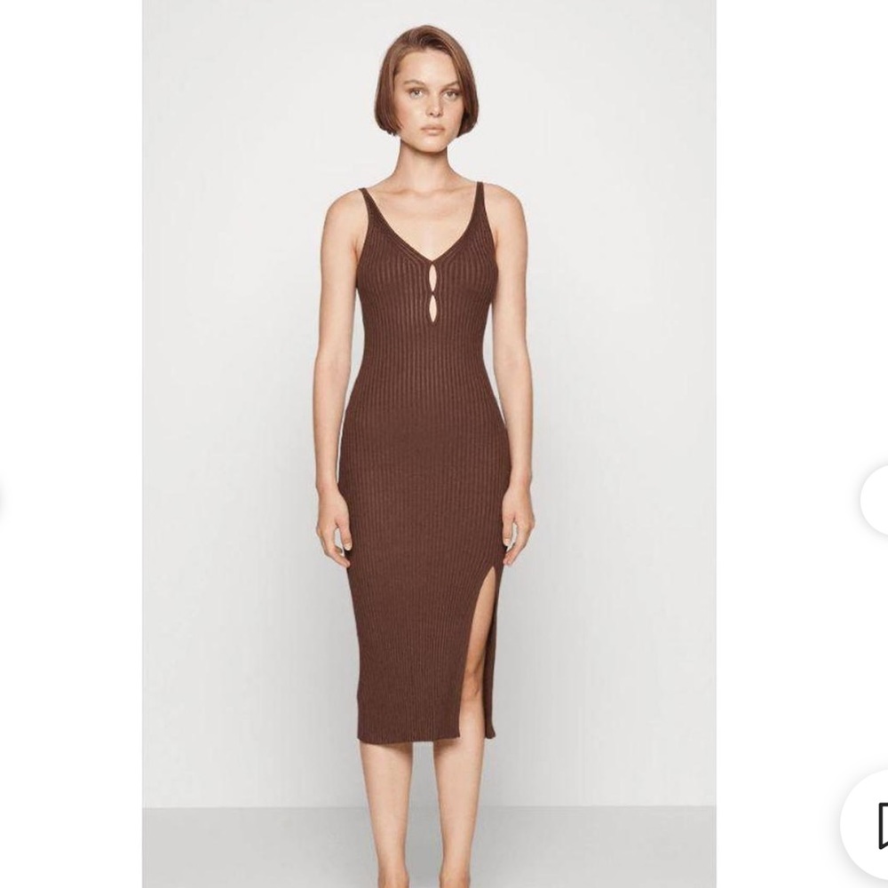 Abercrombie & Fitch Keyhole Midi Sweater Dress